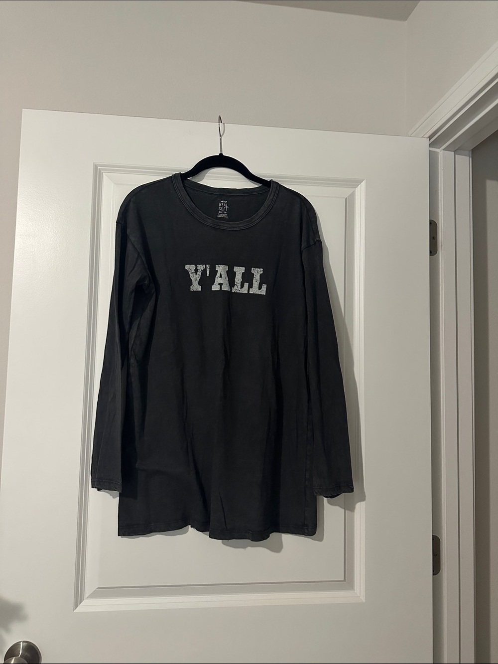 aerie Black Real Soft Crewneck Tee